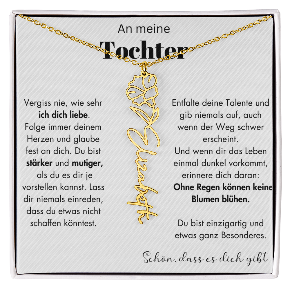 Für meine Tochter Schmuckkarte mit liebevoller Botschaft vergiss nie wie sehr ich dich liebe Erinnerung Weihnachten Geburtstag