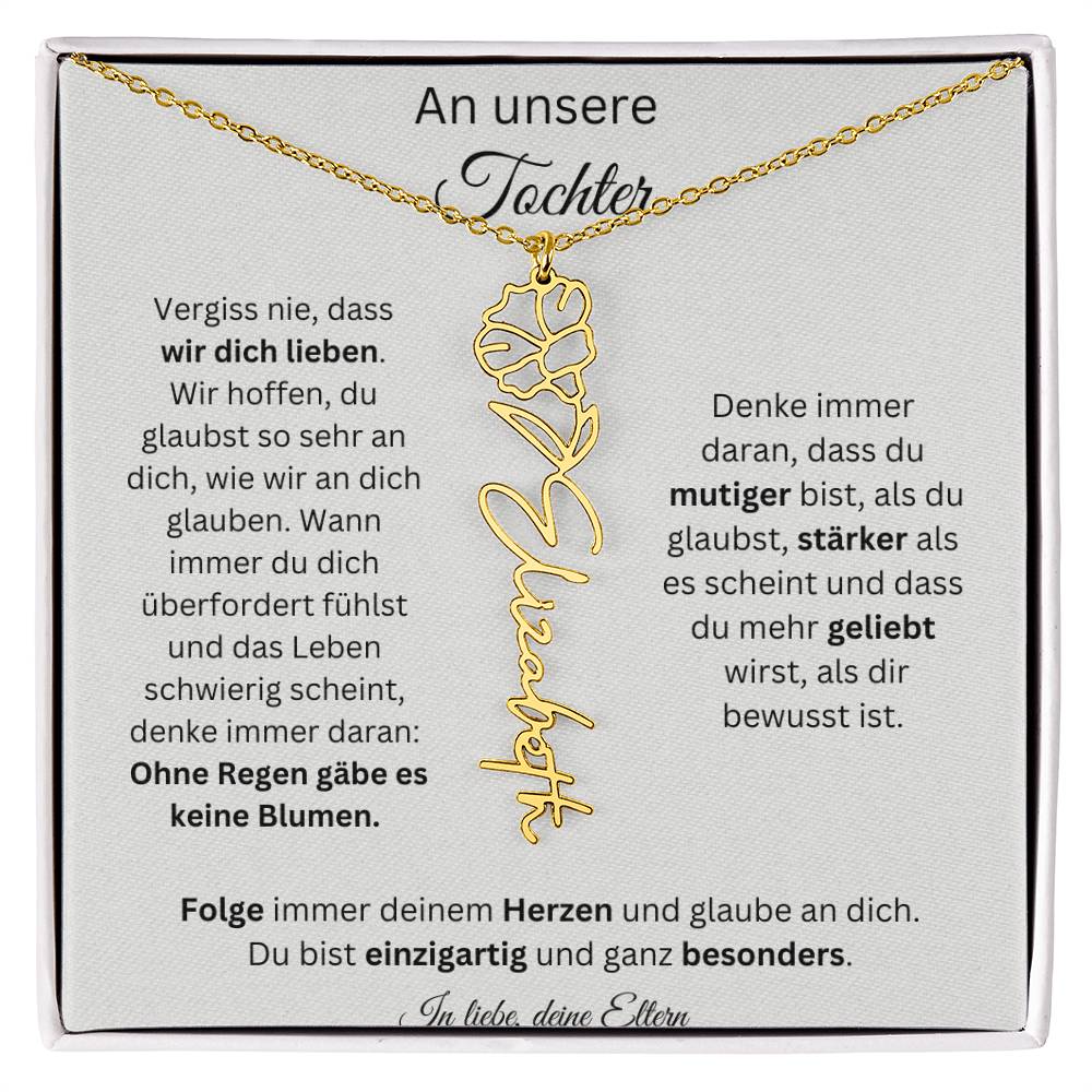 Weihnachtsgeschenk Eltern an Tochter