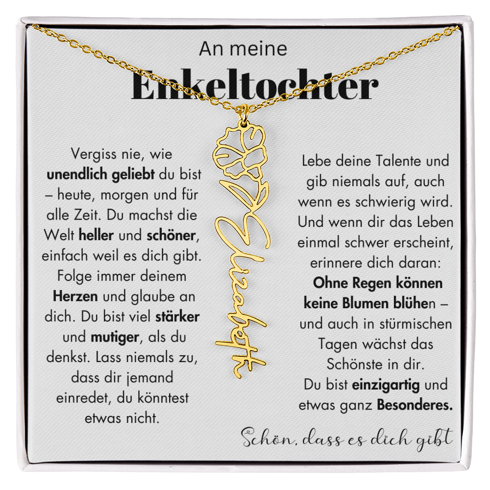 Geschenk Enkeltochter Schmuckkarte mit Spruch unendlich geliebt Mutmacher Erinnerung Weihnachten Geburtstag