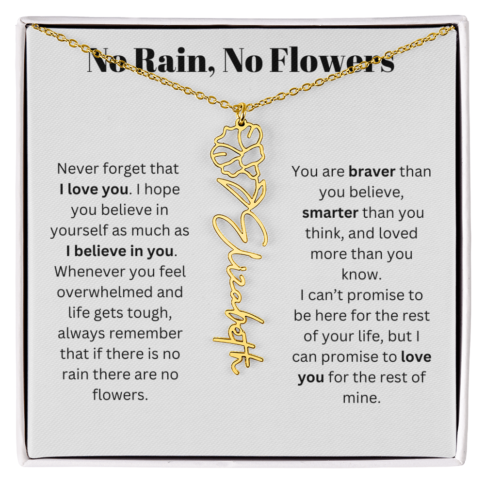 Personalized Flower Name Necklace 1