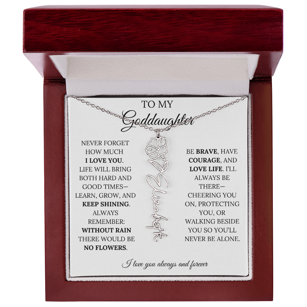 To My Goddaughter - Keepy Shining - Flower Name Necklace