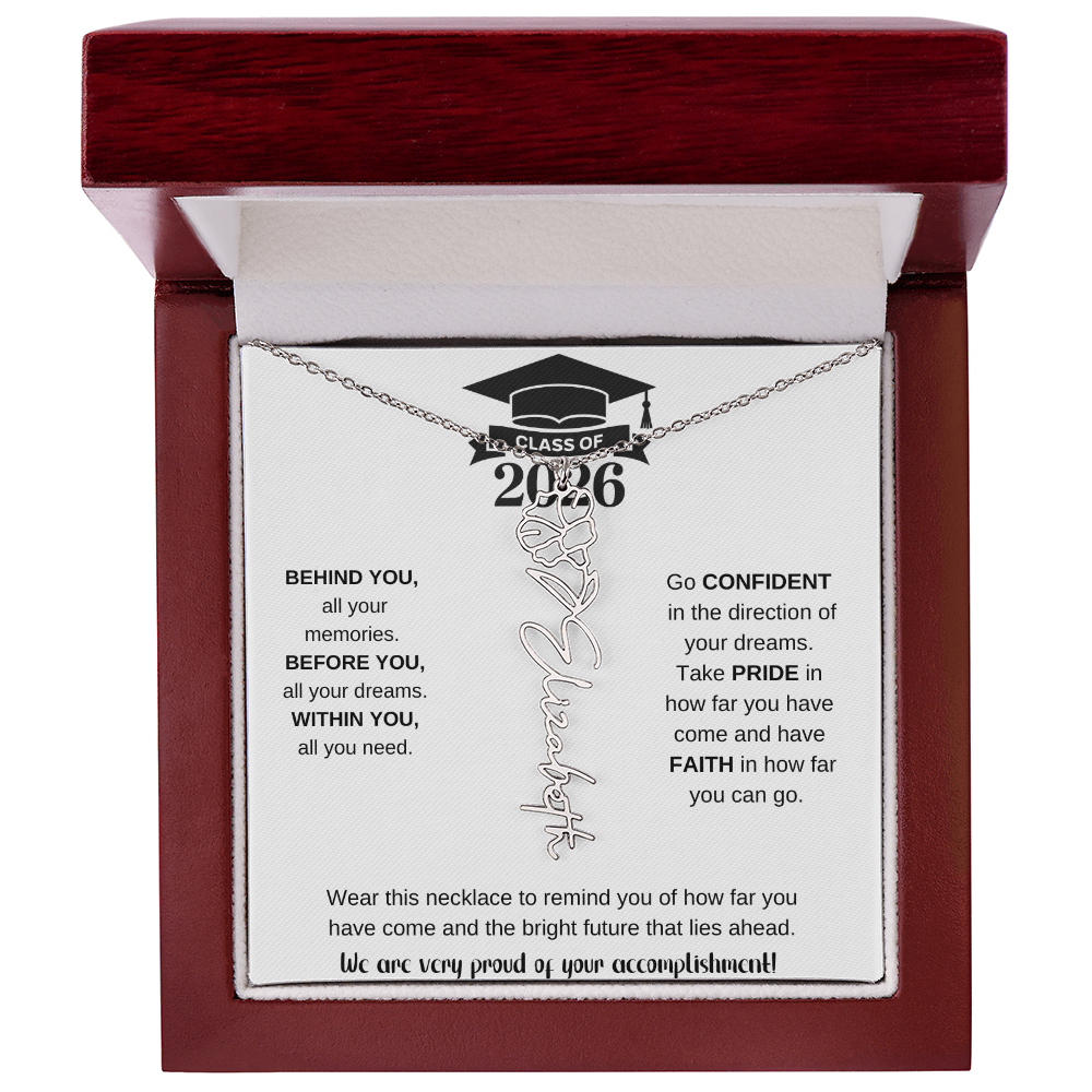 2026 Graduation Name Necklace