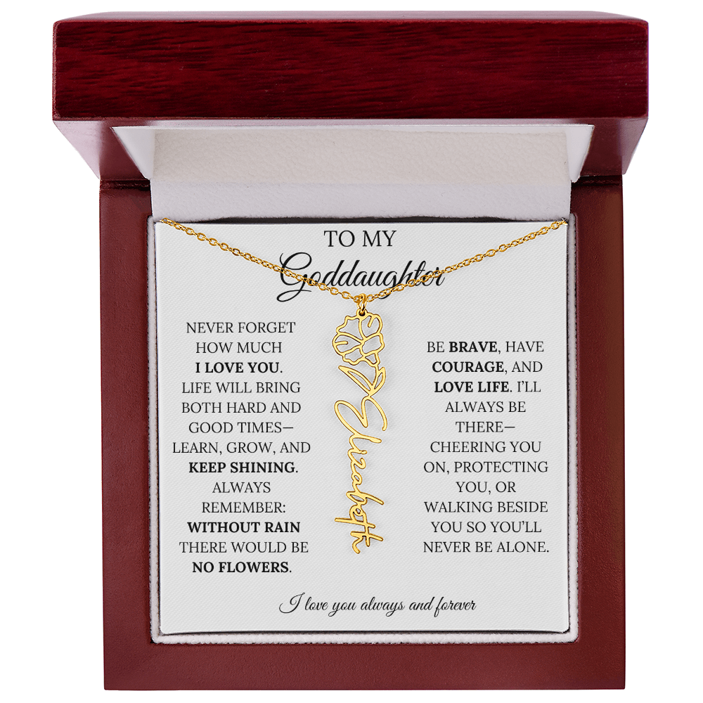 To My Goddaughter - Keepy Shining - Flower Name Necklace