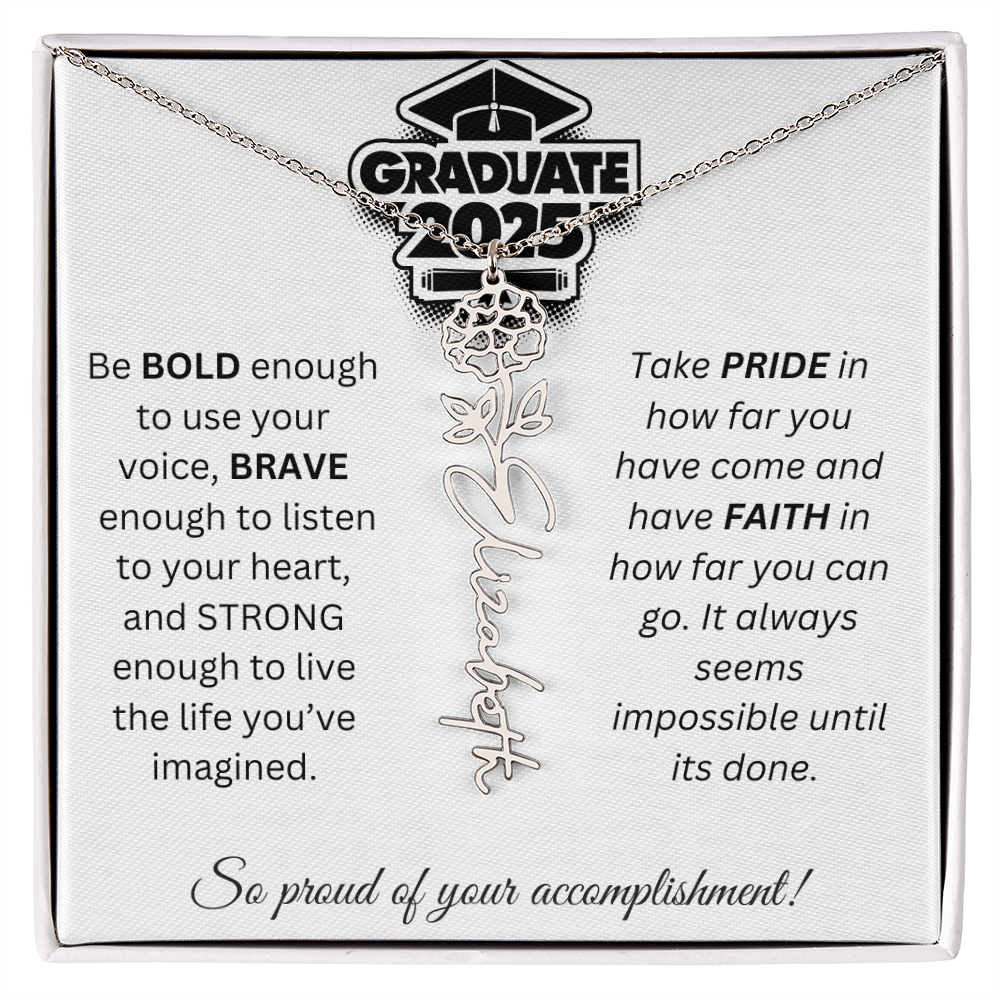 2025 Graduation Gift - Flower Name Necklace 1