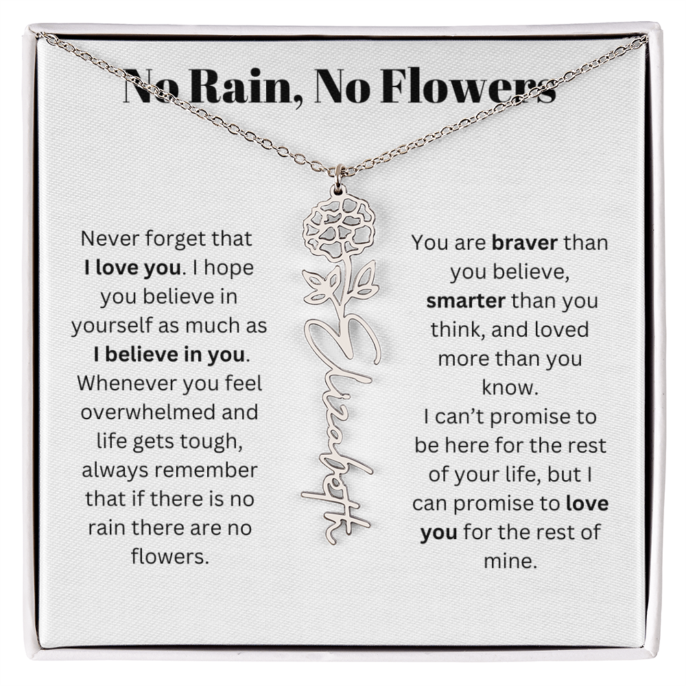 Personalized Flower Name Necklace 1
