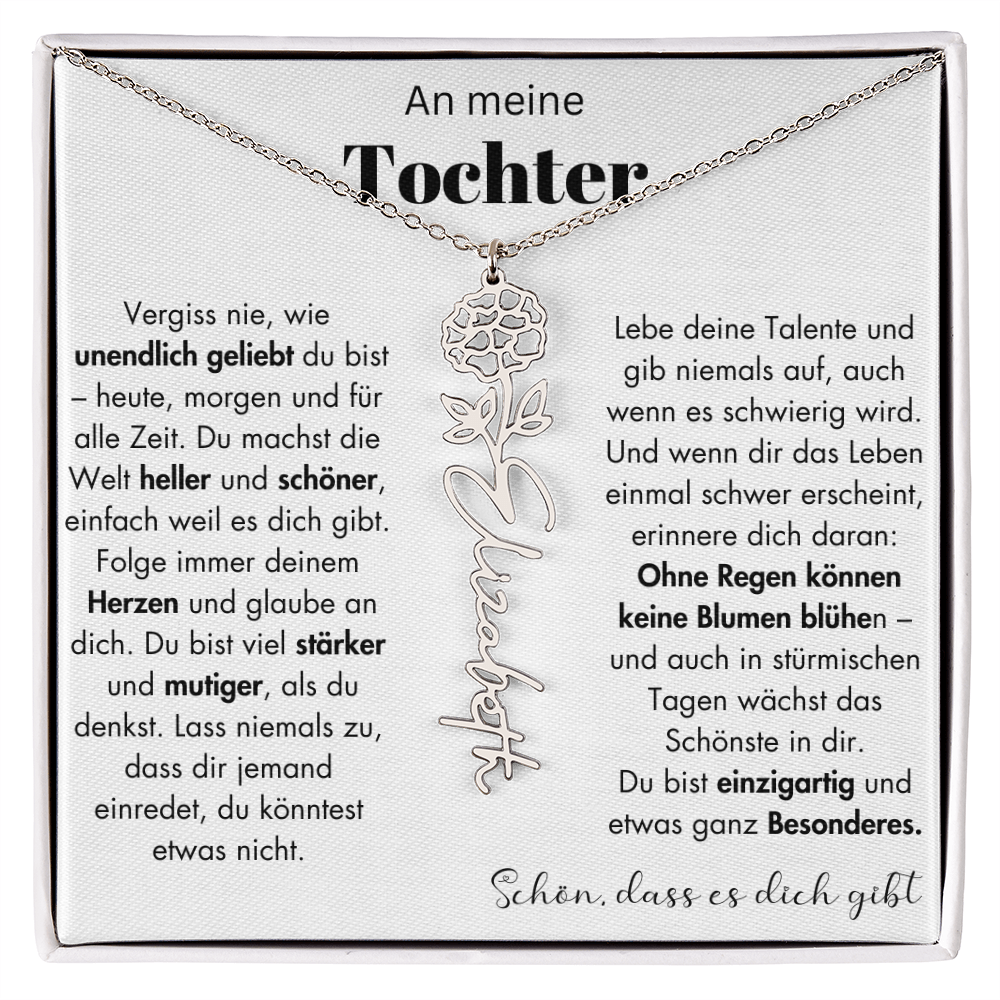 Geschenk Tochter Schmuckkarte mit Spruch unendlich geliebt Mutmacher Erinnerung Weihnachten Geburtstag