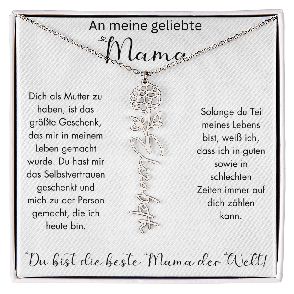 Geburtsblumen Namenskette für Mama