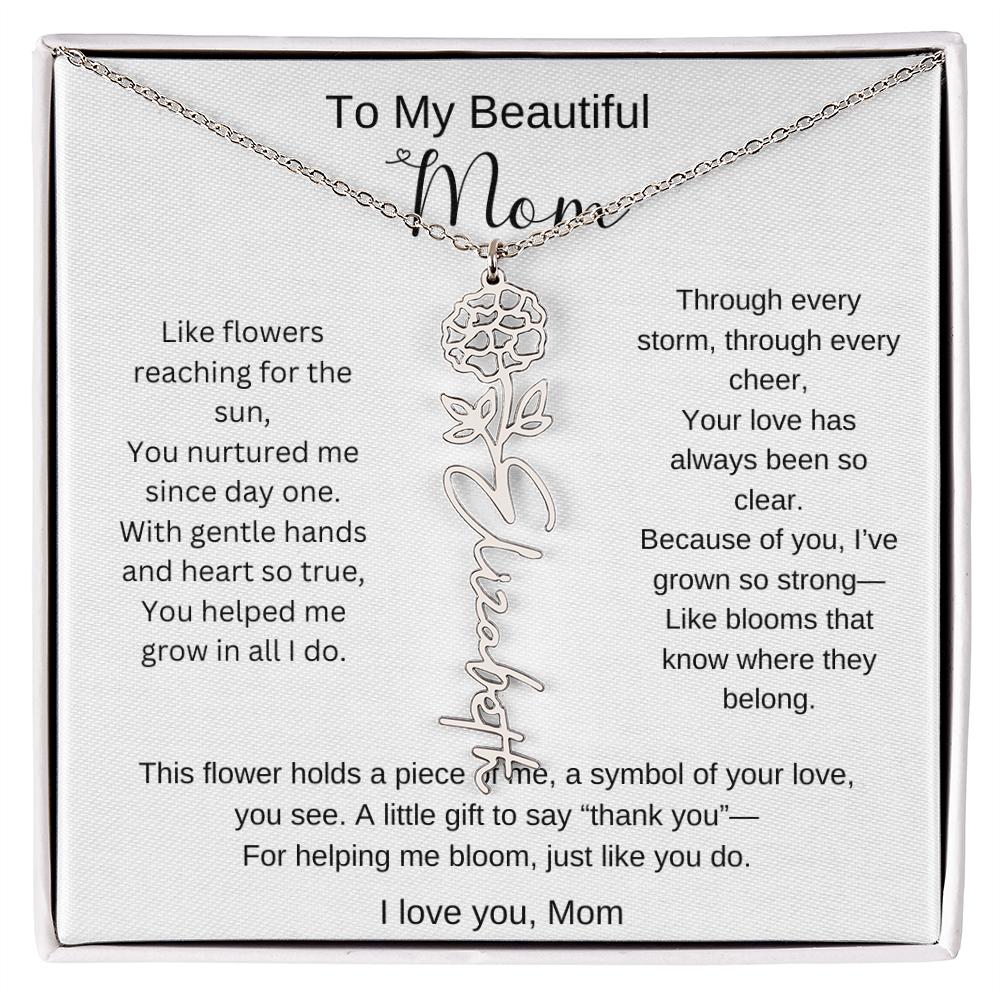 Personalized Mother's Day Necklace Gift for Mom