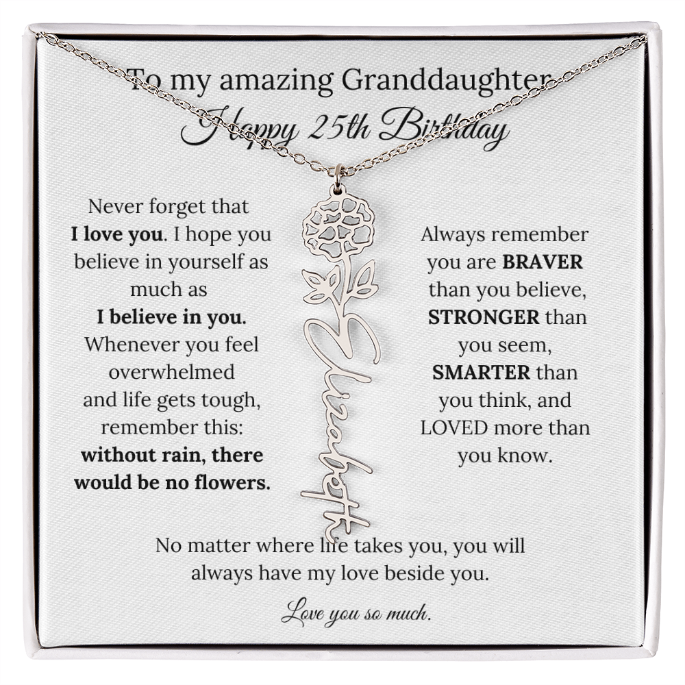 Happy 25th Birthday Gift for Granddaughter