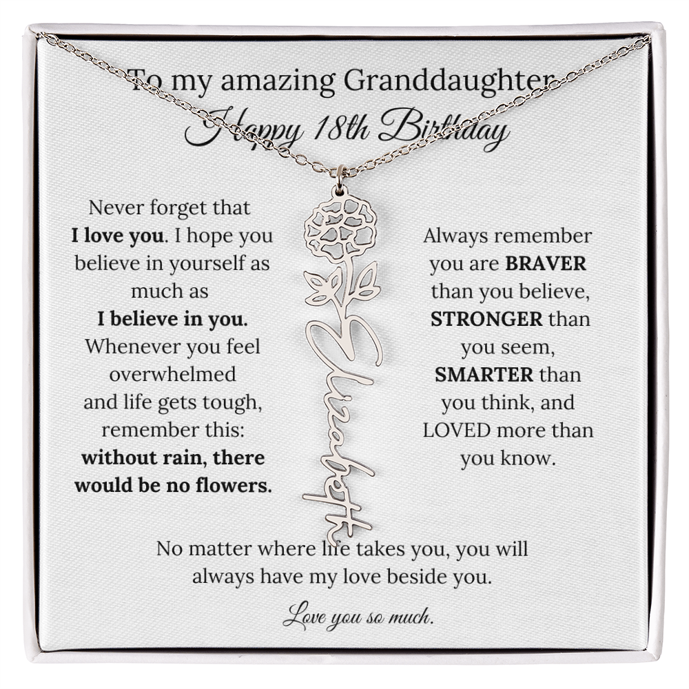 Happy 18th Birthday Gift for Granddaughter