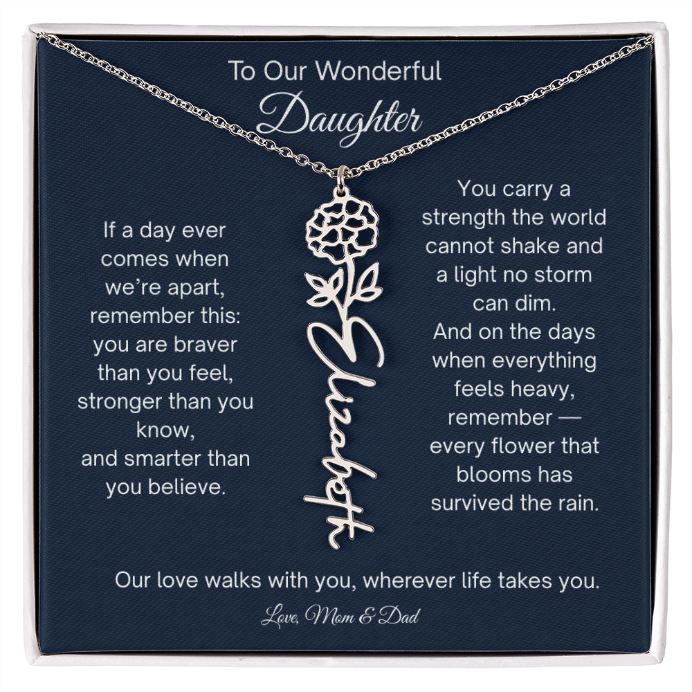 Personalized Daughter Necklace from Parents