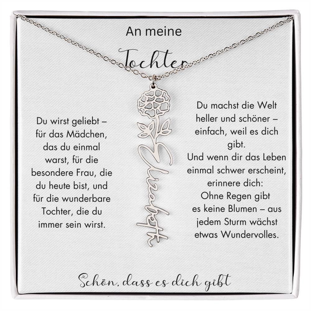 Geburtsblumenkette für erwachsene Tochter