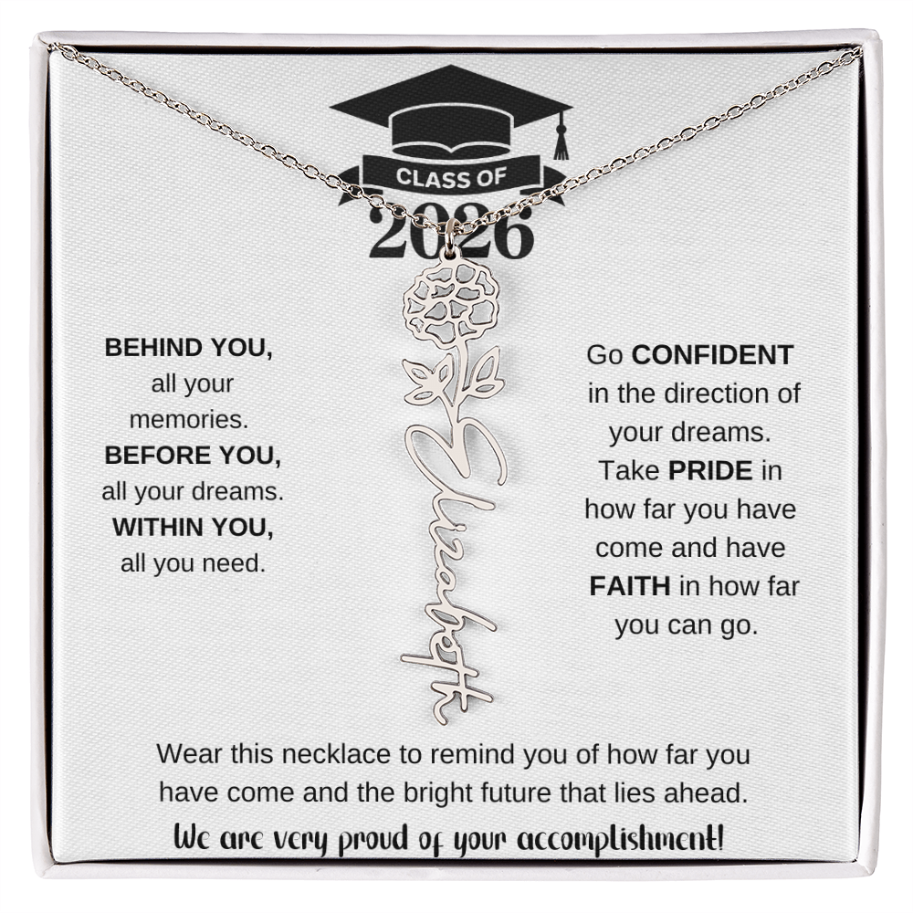 2026 Graduation Name Necklace