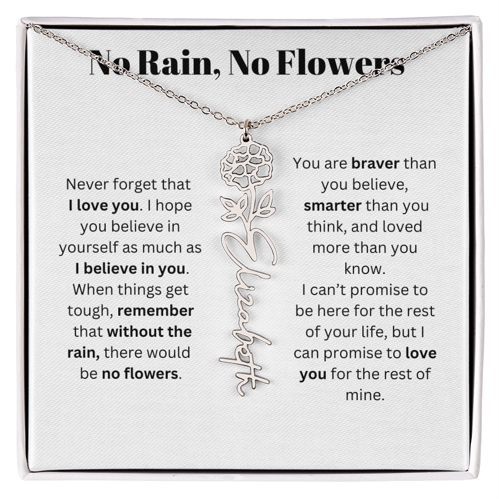 Personalized Flower Name Necklace 2