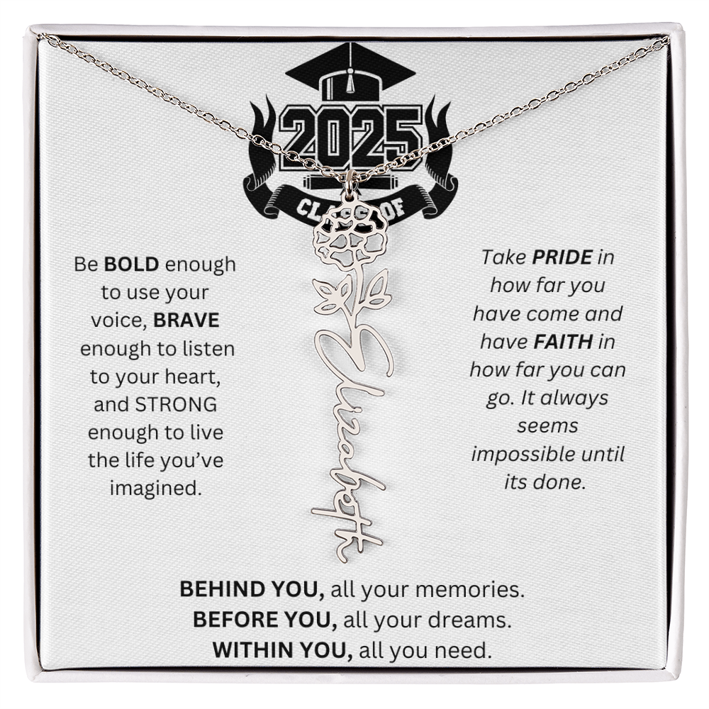 2025 Graduation Gift - Flower Name Necklace 3