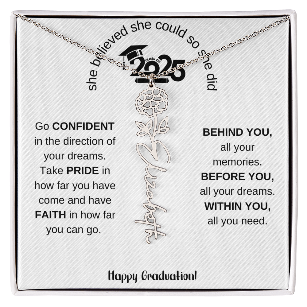2025 Graduation Gift - Flower Name Necklace 5