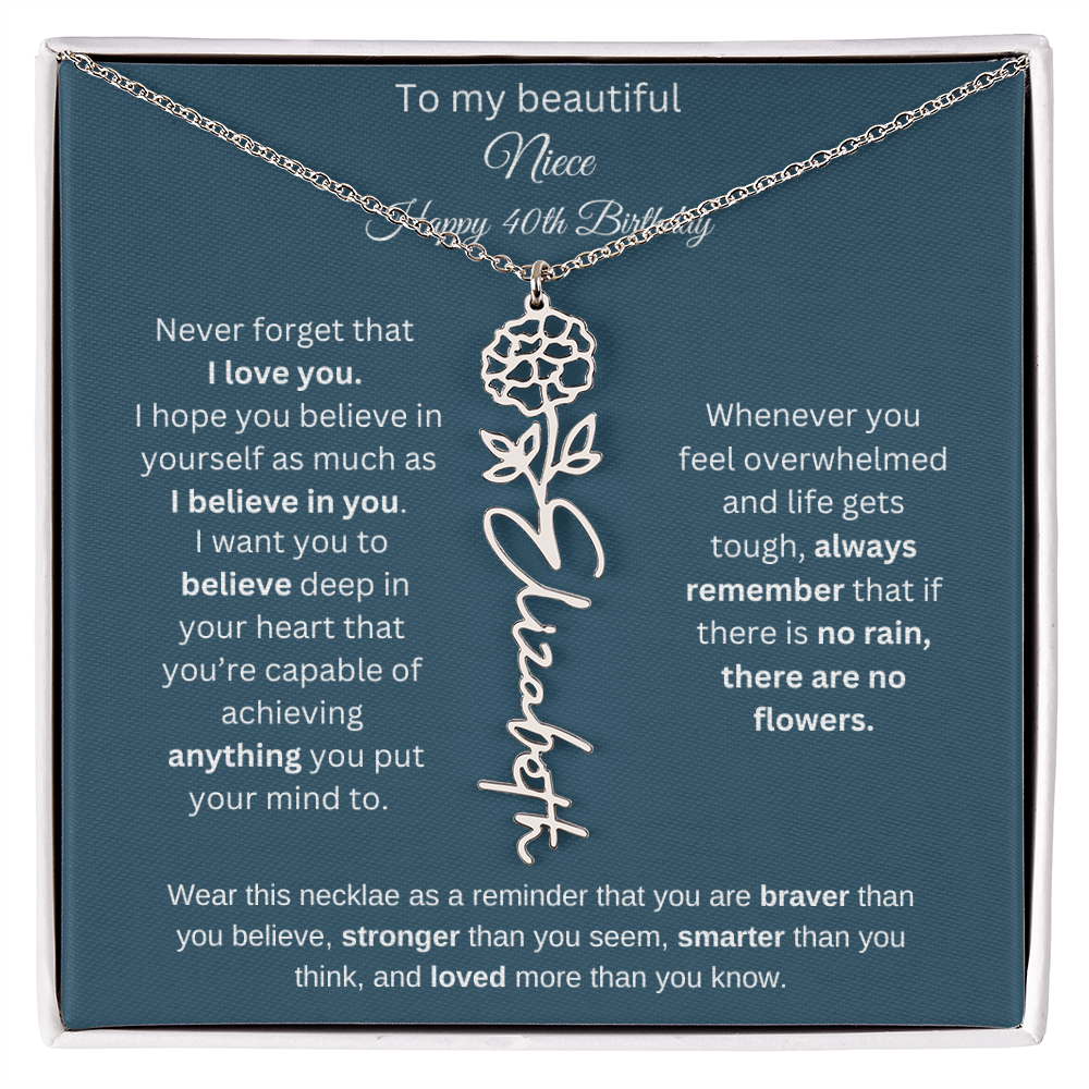 To My Beautiful Niece 40th Birthday