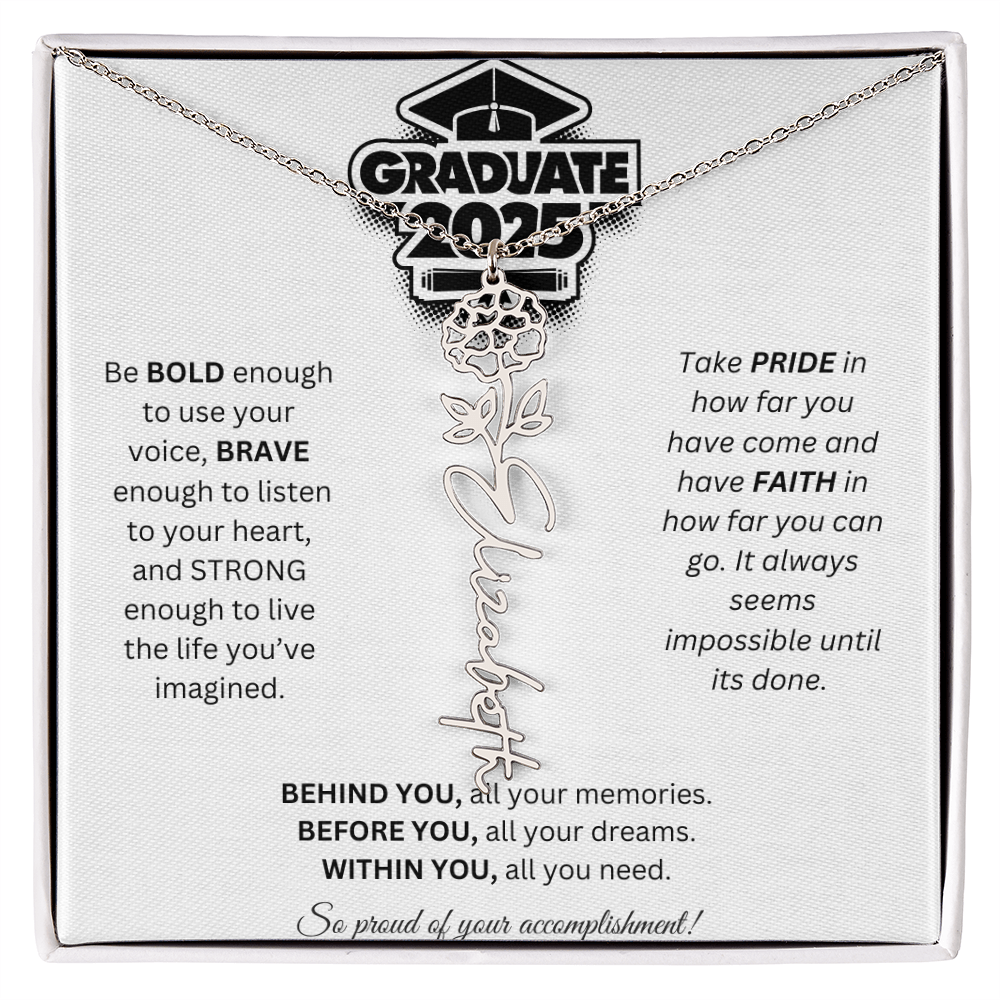 2025 Graduation Gift - Flower Name Necklace 2