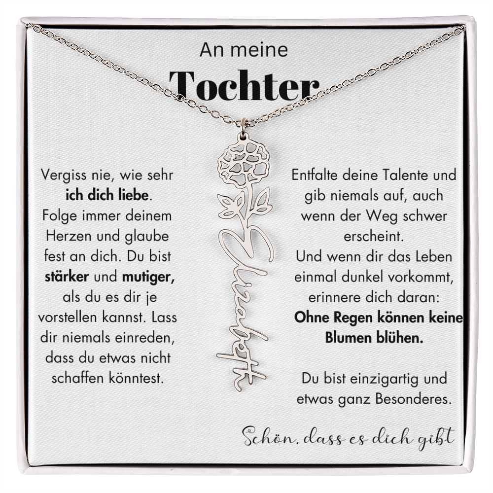 Für meine Tochter Schmuckkarte mit liebevoller Botschaft vergiss nie wie sehr ich dich liebe Erinnerung Weihnachten Geburtstag