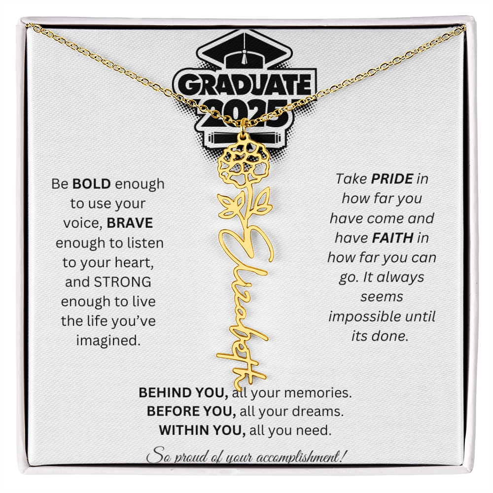 2025 Graduation Gift - Flower Name Necklace 2