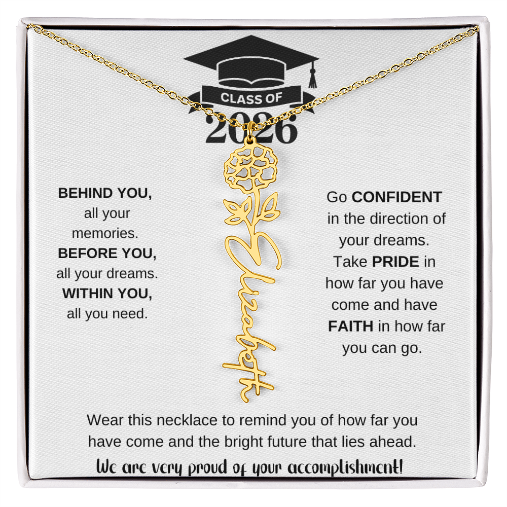 2026 Graduation Name Necklace