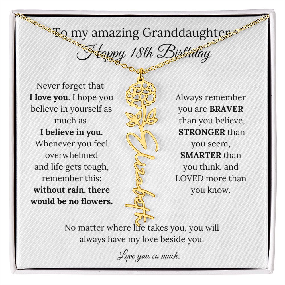 Happy 18th Birthday Gift for Granddaughter