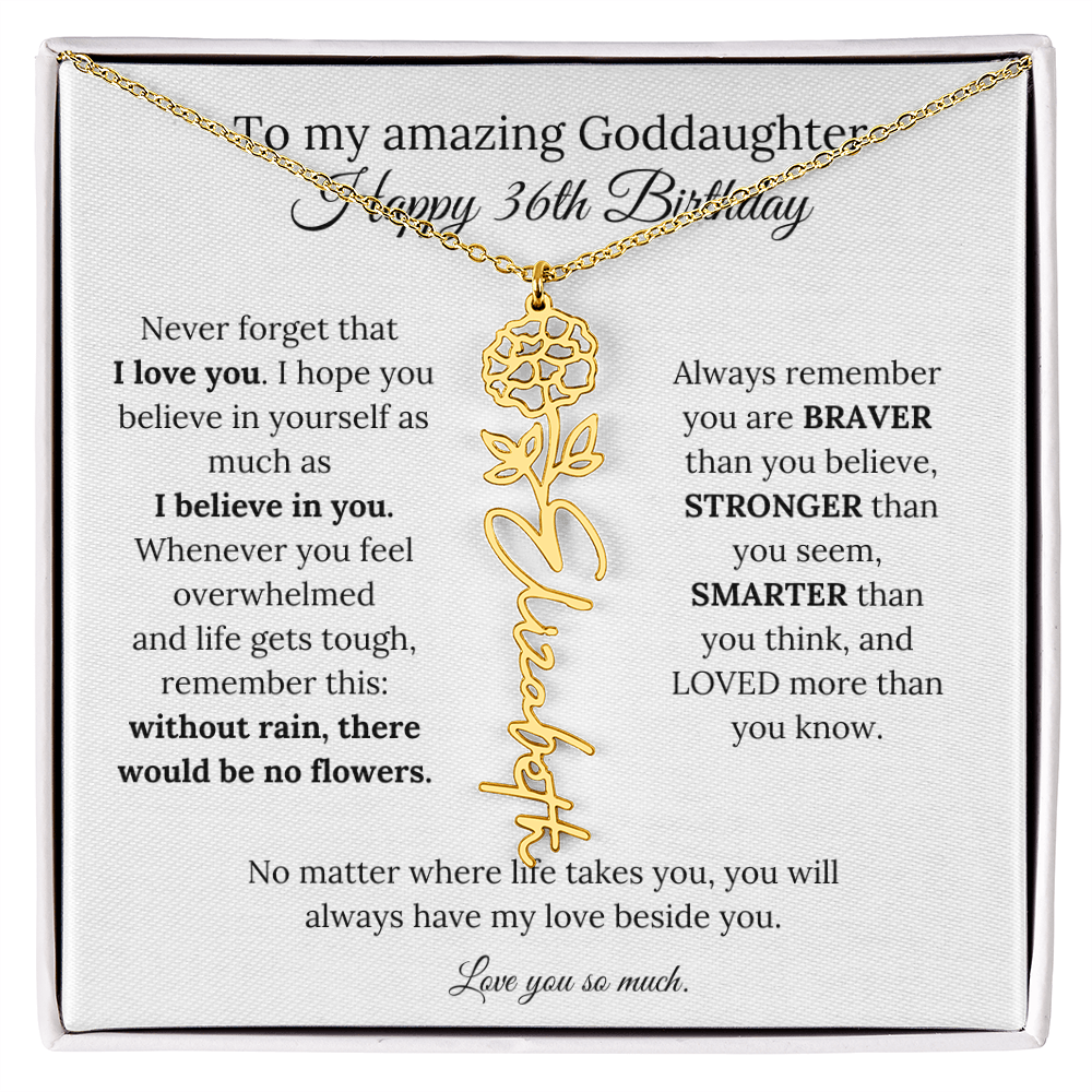 Happy 36th Birthday Gift for Goddaughter