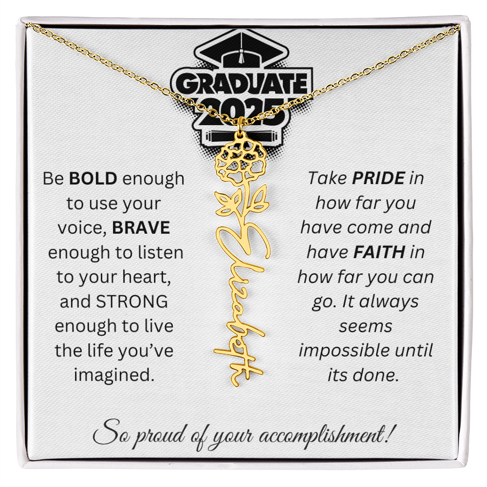 2025 Graduation Gift - Flower Name Necklace 1