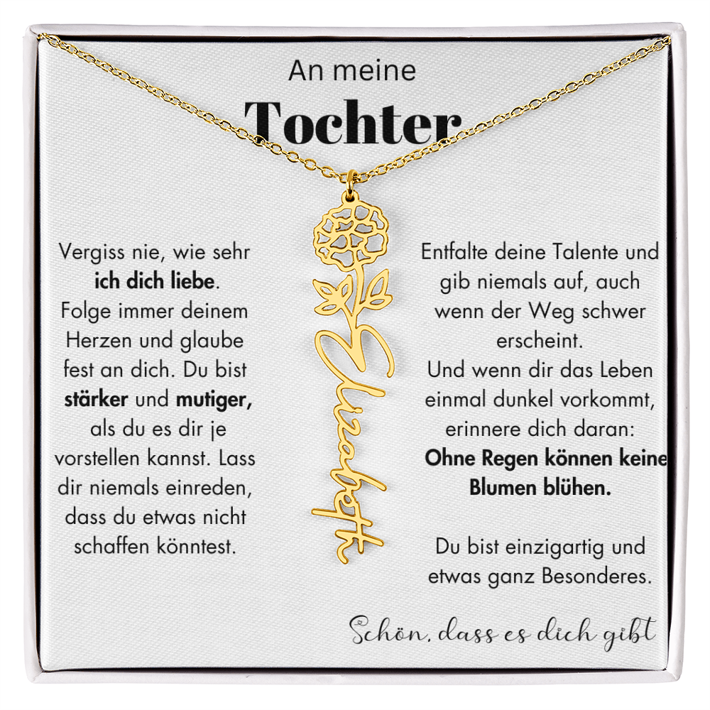 Für meine Tochter Schmuckkarte mit liebevoller Botschaft vergiss nie wie sehr ich dich liebe Erinnerung Weihnachten Geburtstag
