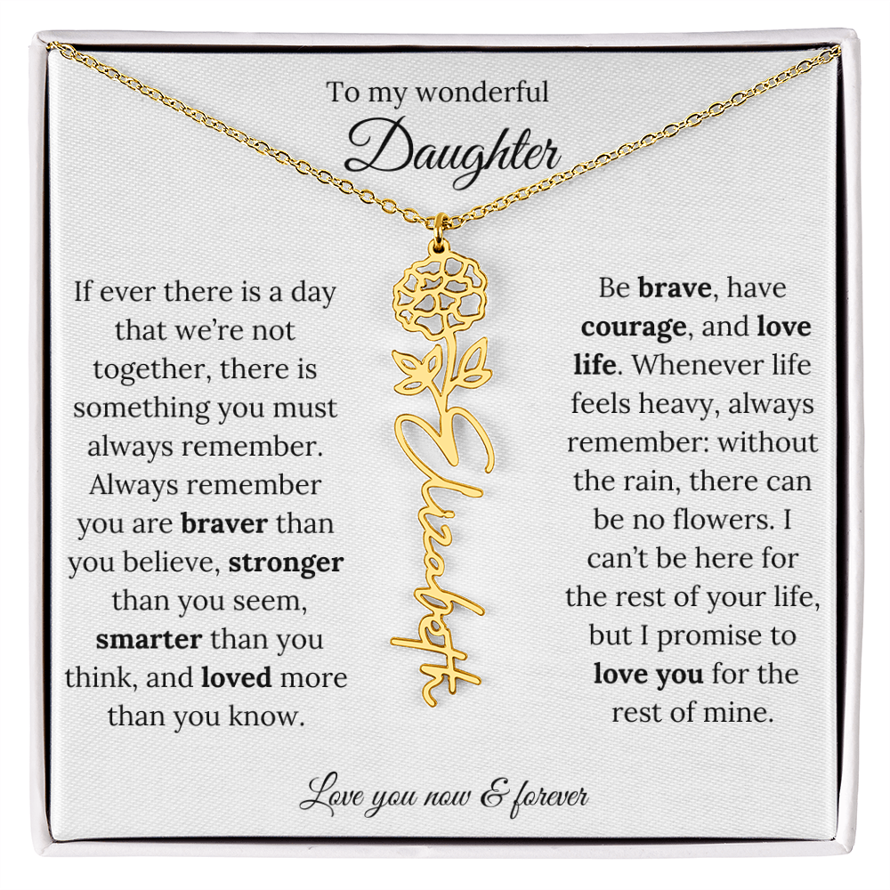 Custom Floral Jewelry Gift For Daughter