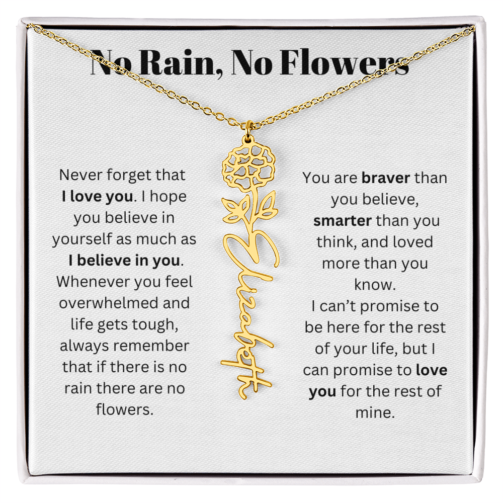 Personalized Flower Name Necklace 1
