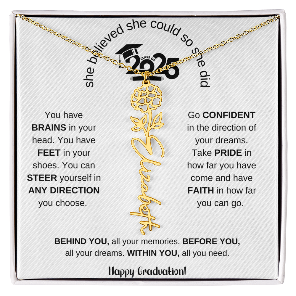 2025 Graduation Gift - Flower Name Necklace 6