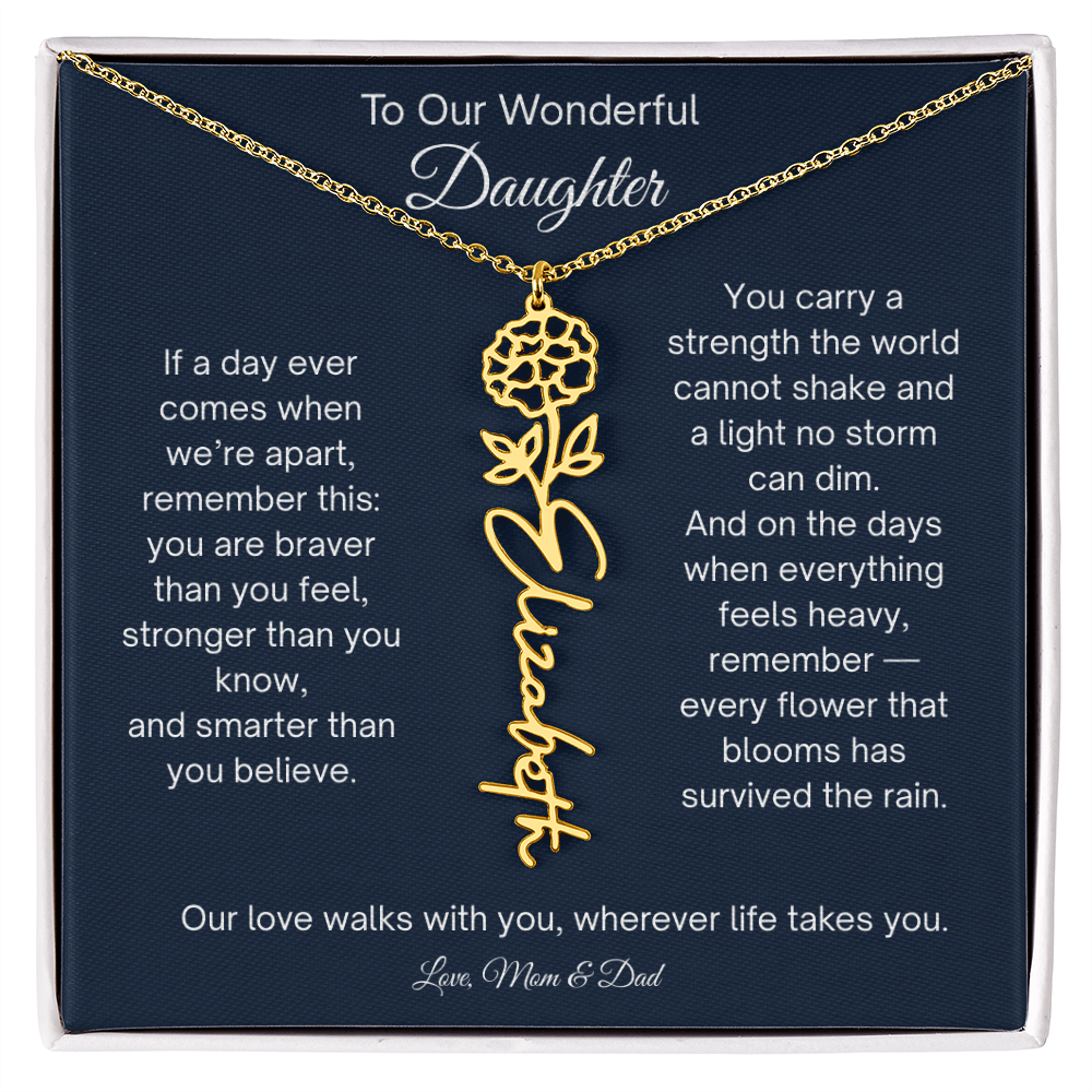 Personalized Daughter Necklace from Parents