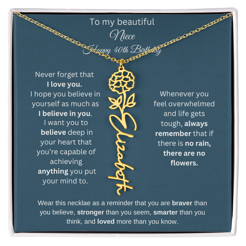 To My Beautiful Niece 40th Birthday