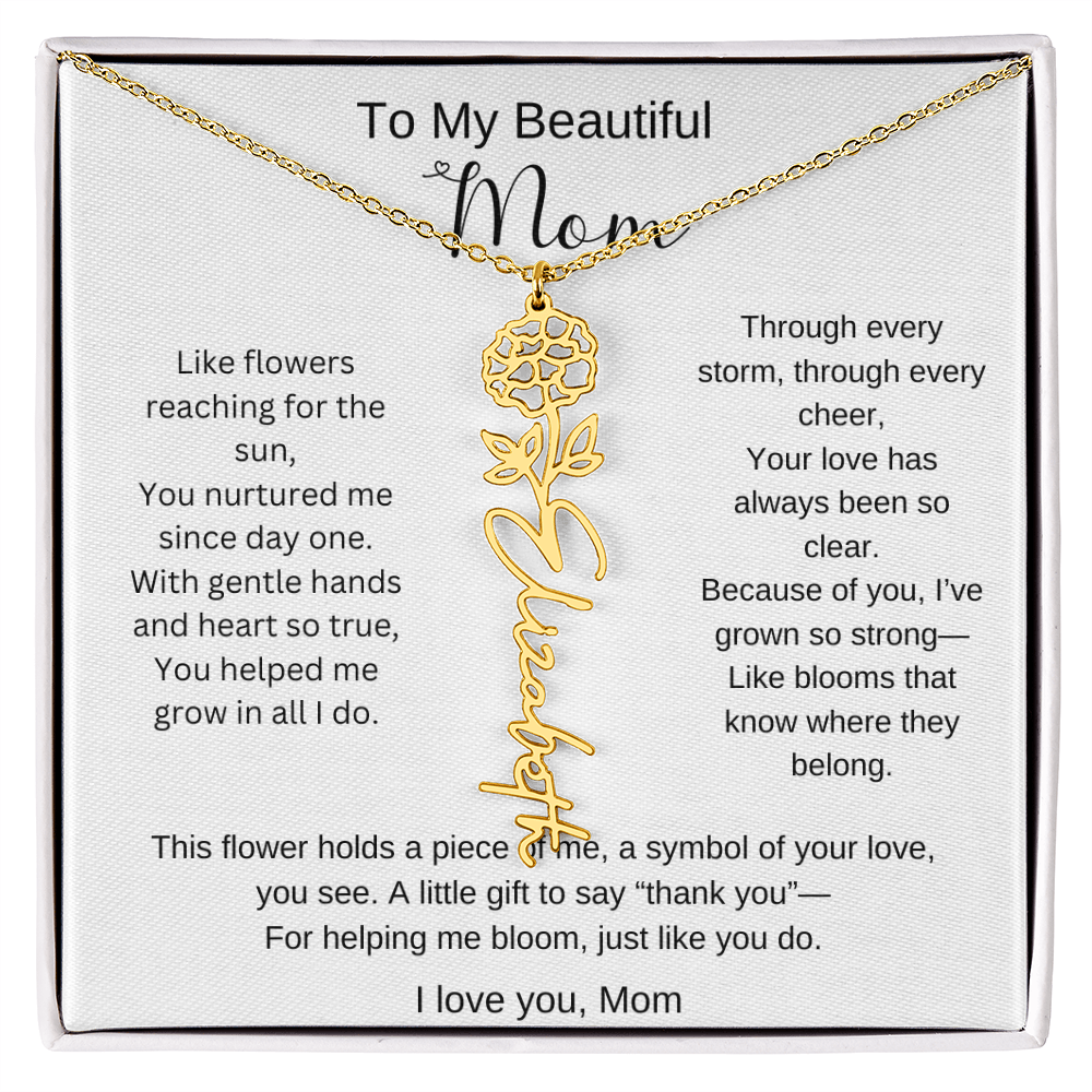 Personalized Mother's Day Necklace Gift for Mom