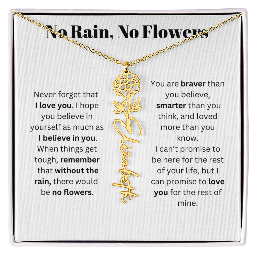 Personalized Flower Name Necklace 2