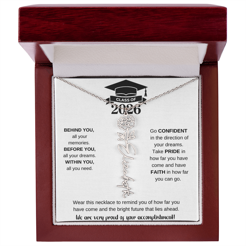 2026 Graduation Name Necklace