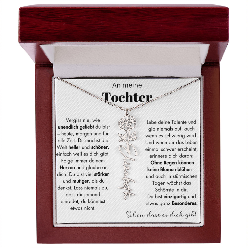 Geschenk Tochter Schmuckkarte mit Spruch unendlich geliebt Mutmacher Erinnerung Weihnachten Geburtstag