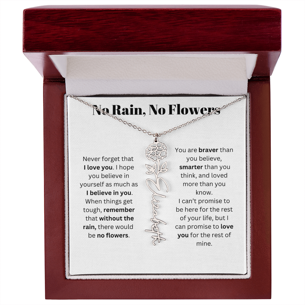 Personalized Flower Name Necklace 2