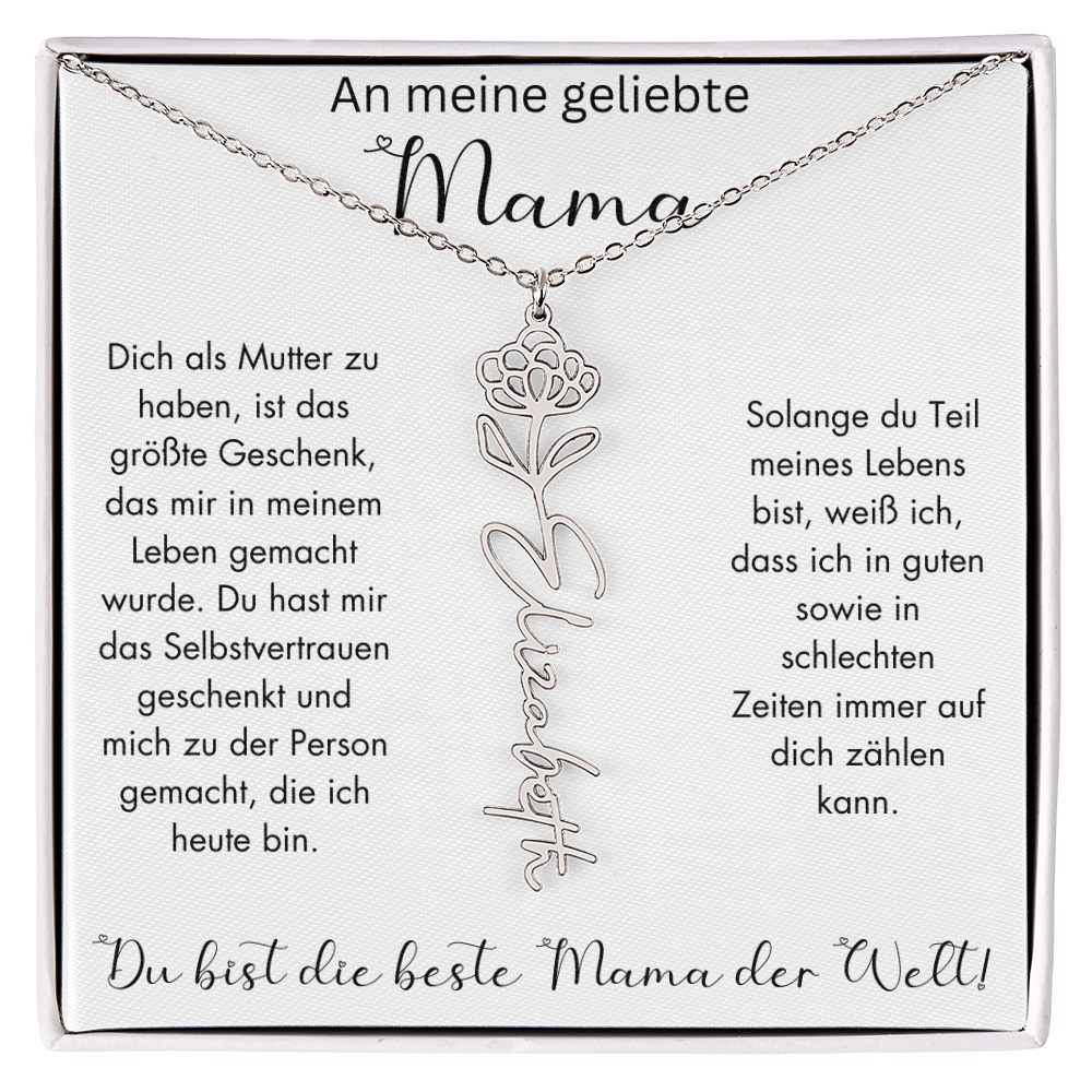 Geburtsblumen Namenskette für Mama