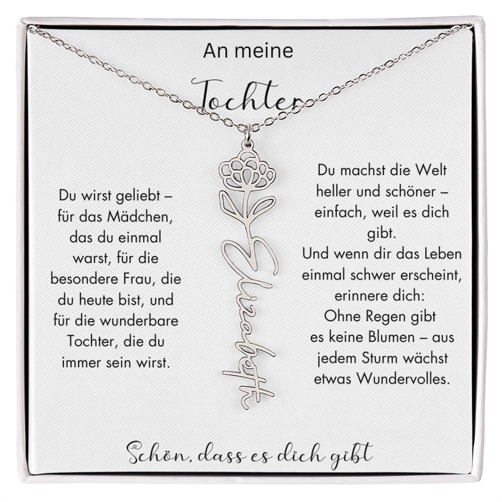 Geburtsblumenkette für erwachsene Tochter