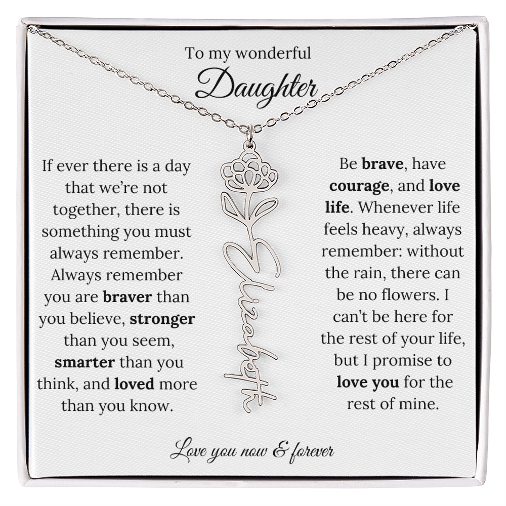 Custom Floral Jewelry Gift For Daughter
