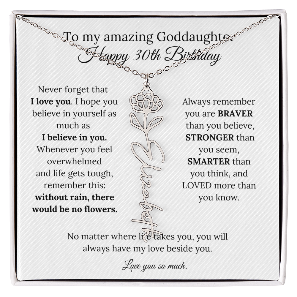 Happy 30th Birthday Gift for Goddaughter