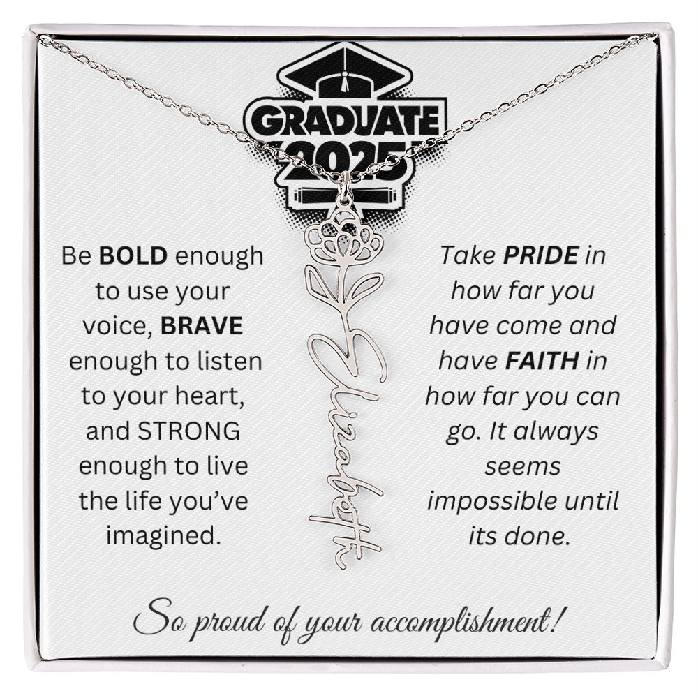 2025 Graduation Gift - Flower Name Necklace 1