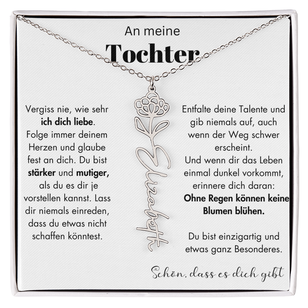 Für meine Tochter Schmuckkarte mit liebevoller Botschaft vergiss nie wie sehr ich dich liebe Erinnerung Weihnachten Geburtstag