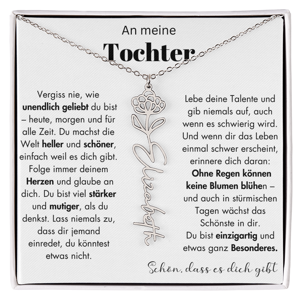 Geschenk Tochter Schmuckkarte mit Spruch unendlich geliebt Mutmacher Erinnerung Weihnachten Geburtstag