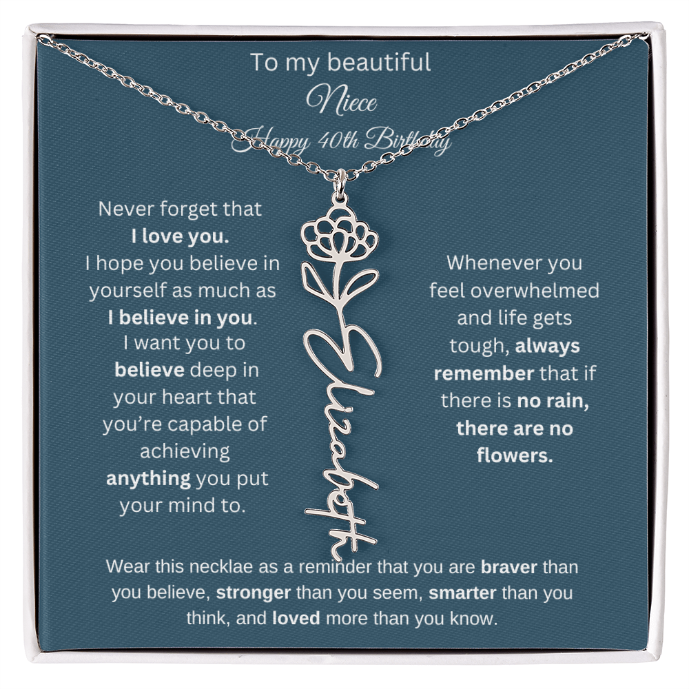 To My Beautiful Niece 40th Birthday