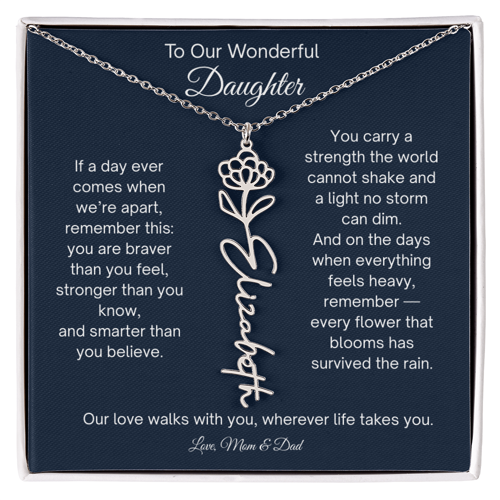 Personalized Daughter Necklace from Parents