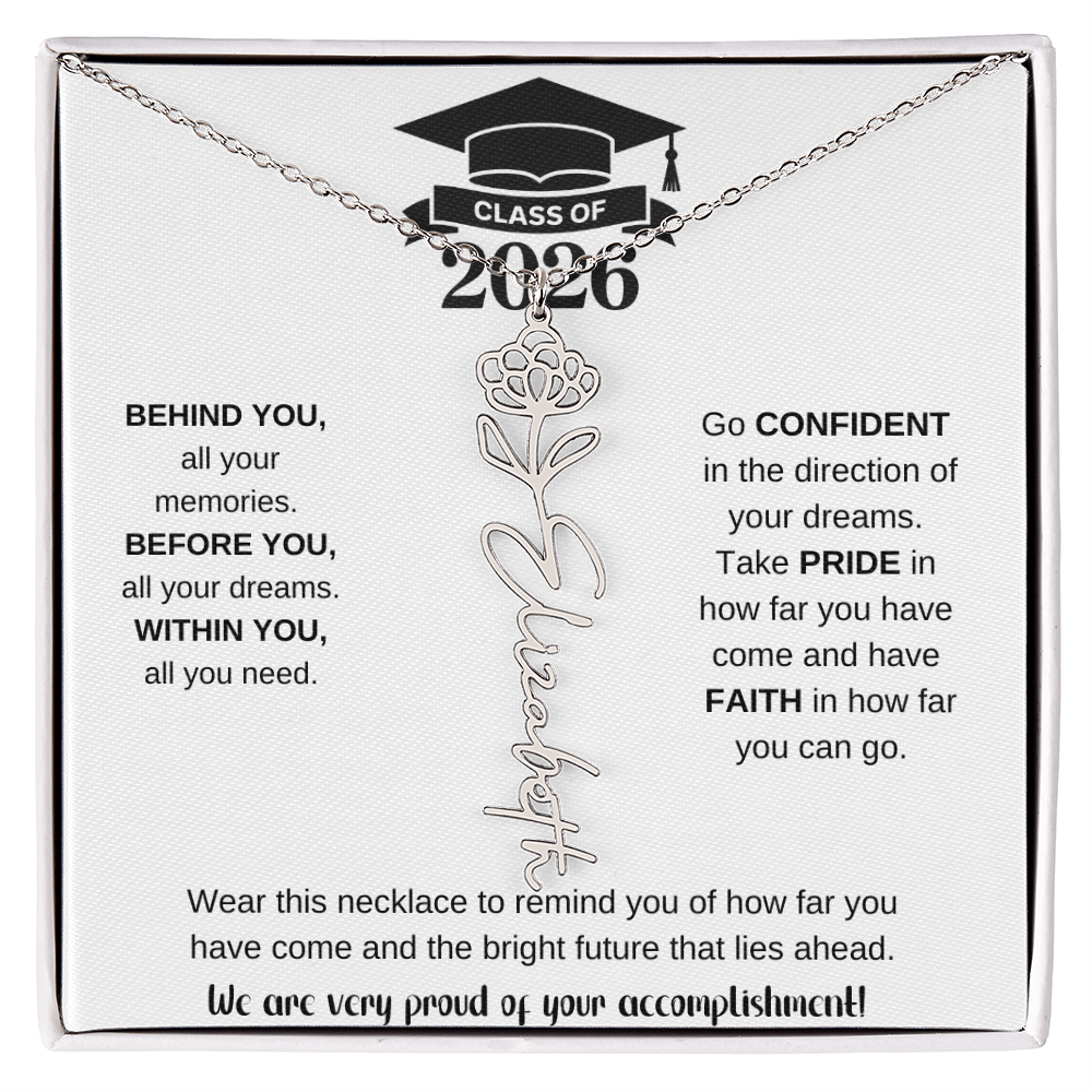 2026 Graduation Name Necklace