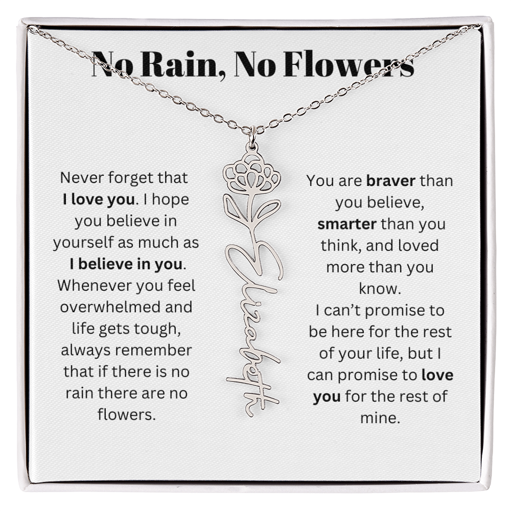Personalized Flower Name Necklace 1